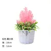 Flores Artificiais de Simulação Decorações Criativas para Mesa de Casa Flores de Plástico Grama Artificial Plantas Verdes Decorações de Interior Mini Decorações Bonsai