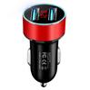 Cargador de coche para teléfono móvil al por mayor con pantalla digital, cargador rápido de coche con doble USB y monitoreo con pantalla LED, cargador de coche