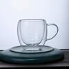 Copo térmico para café com leite, copo térmico com isolamento de camada dupla, vidro borossilicato espesso e transparente em formato de ovo, copo térmico de camada dupla