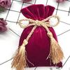 Bolsa de Terciopelo con Cordón para Joyería, Bolsa de Almacenamiento Antipolvo de Gamuza, Bolsa con Logo Personalizado