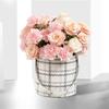 Red pequeña red viento fragante barril portátil de mano material de embalaje floral rosa caja de flores cuadrada portátil gran cantidad se puede personalizar