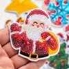 Serie Navideña Bordado de Lentejuelas de Colores Bordado por Computadora Papá Noel Muñeco de Nieve Árbol de Navidad Parche de Tela Bordada Exportación