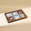 Bandeja para Joyería de Pulsera con Veta de Madera de Nogal Negro, Bandeja de Exhibición para Joyería, Anillos, Pendientes, Bandeja de Visualización