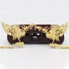 Accesorios para joyería DIY de oro que conservan el color, estilo antiguo, horquillas, materiales de paso oscilante, horquillas rectas dobles, adornos para el pelo de paso Hanfu, horquillas, horquillas