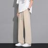 Pantalones Casuales 2026 para Hombre con Letras Laterales, Pantalones Largos con Efecto de Caída, Corte Holgado, Pantalones Deportivos de Seda Helada, Marca de Moda, Forro de Felpa