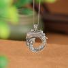 Colgante de moneda de nirvana de fénix de moda nacional antigua vintage de plata pura Yilu S999, colgante de temperamento que combina con todo estilo chino