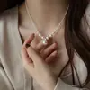 Collar de Perlas Degradadas para Mujer 2025, Cadena Clavicular de Lujo Ligero de Nicho, Accesorio de Cadena para Suéter