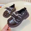 Zapatos de Cuero para Niñas Princesa 2025 Primavera y Otoño Nuevos Estilo Británico Negro Suela Suave Zapatos Individuales para Niñas Zapatos de Baile para Jardín de Infancia