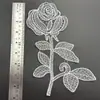 Moda Solúvel em Água Fio de Seda de Peixe Renda Recortada Flor Tecido Patch Vestido Branco Transparente Corsage Recortado Acessórios
