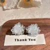 Brincos de flor de gelo coloridos para mulheres, doces, pequenos, frescos, de alta qualidade, novos, de alto valor, com temperamento, combinam com tudo
