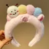 Diadema Nueva de Trébol de Cuatro Hojas y Cabeza de Kitty para Otoño e Invierno, Diadema para Lavarse la Cara en Dormitorio Estudiantil, Accesorios para el Cabello de Felpa Creativos y Lindos