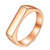Anillo de Acero Inoxidable Liso, Tira Larga Pequeña, Elegante, Versátil, Simple, de Moda, Fundido, 4 mm, Venta Caliente Europea y Americana, Transfronterizo, Al por Mayor