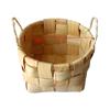 Chips de Madera Cesta Cuadrada Doble Portátil Florero Estilo Pastoral Adornos Cesta Tejida Flor Seca Cesta de Flores Artificiales Decoraciones de Dormitorio