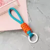Chaveiro de carro de corda de algodão feito à mão, corrente para bolsa de celular, pingente, bolsa para copo térmico, cordão multifuncional anti-perda