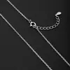 Collar de plata de ley S925 cruz coche flor cadena todo-partido cadena desnuda cadena lisa cadena simple cadena de clavícula 42 + 3cm extensión