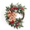 Amazon nuevas decoraciones navideñas guirnalda de simulación de hoja de eucalipto media corona colgante para puerta ventana de Navidad