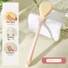 Cepillo para Espalda con Mango Largo, Cepillo de Baño con Cerdas de Nylon, Cerdas Suaves, Cepillo de Baño de Doble Cara para Exfoliar la Suciedad y Eliminar la Mugre, Herramienta para Frotar la Espalda