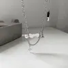 Collar Apilado de Doble Capa con Diseño de Nube Estelar Acero de Titanio Resistente al Desgaste Cadena para Clavícula Dulce Fresca Nicho Hip Hop