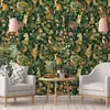 Pegatina de Pared Floral Romántica Autoadhesiva Papel Tapiz Resistente a la Humedad y al Moho Ecológico Lujo Ligero Decorativa para Pared de Dormitorio Armario Renovación
