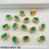 Caixa Mágica Oval Cravejada de Diamantes Anel Rosto de Ovo de Pombo com Oito Furos Zircônio Pulseira de Miçangas DIY Colar Contas Espaçadoras Acessórios Olho de Gato