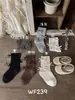 WF239 Calcetines Nuevos de Otoño para Niños Bebé Terciopelo Múltiples Nudos Algodón Peinado Calcetines Cortos Estilo Princesa Calcetines de Moda Venta al por Mayor