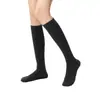 Calcetines deportivos de compresión para pantorrillas de mujer, estilo primavera y otoño, adelgazantes JK para fitness, color liso, sin costuras, calcetines largos negros para otoño e invierno, blanco