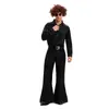 Disfraces de Pareja Cantante Disco Hip-Hop para Adultos de Cosplay de Halloween Ropa Retro de los 80 para Actuación en Escenario