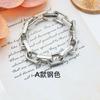 Pulseira Quadrada de Bambu Polido Jumento Corrente Cubana Masculina Grossa Luxo Acessível Aço Inoxidável Alta Qualidade Joias Europeias e Americanas Feminina Versátil