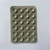24 Ventosas de Silicona, 24 Ventosas de un Solo Lado, Base Adhesiva Cuadrada, Antideslizante, Estable, Soporte Móvil Movible, Versión Delgada