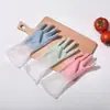 Luvas de lavar louça duráveis à prova d'água borracha látex escova de cozinha lavar louça lavar roupas trabalho doméstico limpeza