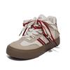 Zapatos de entrenamiento alemanes Beier con doble cordón para mujer, zapatos de lona de nicho, cálidos zapatos blancos simples para invierno BE-6809