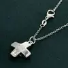 Joyería de Comercio Exterior Chapado en Plata Cobre Colgante de Cruz Corta 40-75cm Cadena Fina Temu Xiyin Tk Venta Caliente Enviado desde Singapur