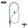 Lanyard Popular para Teléfono Móvil de Muñeca 6mm Fuerte para Colgar en el Cuello Cruzado Ajustable Exterior Montañismo Cuerda Trenzada Anti-Pérdida Color Pistola