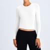 Outono e Inverno 2024 Novas Roupas de Yoga Manga Longa Emagrecimento Almofada Fixa no Peito Top Esportivo Pilates Fitness Wear Secagem Rápida
