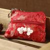 Artesanías con Características Chinas para Extranjeros Nanjing Yunjin Algodón de Doble Tiro Billetera Pequeña para Mujer Cartera Bordada