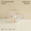 Vaso de Agua Infantil Conejo Huahua para el Hogar Lindo Resistente a Altas Temperaturas Taza de Desayuno Taza de Leche Panda con Asa de Vidrio de Borosilicato