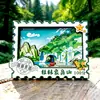 Imán de Refrigerador de Madera de Guilin Imán de Viaje Conmemorativo Montaña de la Trompa de Elefante Río Li Torres Gemelas del Sol y la Luna Regalos Culturales y Creativos Listos para la Venta