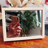 Lente media pintura de luz material de vidrio orgánico espejo de doble cara rectangular arena movediza espejo DIY hecho a mano luz apagada es espejo