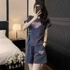 Nuevo Traje Corto de Manga Corta Estilo Chino para Mujer, Moda de Verano, Estilo Extranjero, Celebridad de Internet, Conjunto de Dos Piezas Deportivo y Casual para la Calle