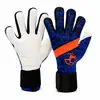 Guantes de portero profesionales antideslizantes con palma de látex de alta viscosidad para un ajuste ceñido, adecuados para partidos de fútbol.