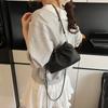 Bolsa de Design de Nicho para Mulheres Ins Nova Moda Coreana Bolsa Transversal com Corrente Estilo Plissado de Alta Qualidade Bolsa Saco