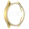 Adequado para Samsung Galaxy Watch4 Smartwatch Capa de PC Galvanizada com Linha Única de Diamantes Recorte Único de Diamante Capa Protetora