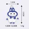 Joyas Creativas DIY Accesorios de Colgante Individual Patrón de Dibujos Animados Labubu Aleación con Goteo de Aceite Collar Pulsera Colgante Pequeño Venta al por Mayor
