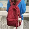 Mochila de Algodón Otoño e Invierno 2025 Nueva Hilo Bordado Mochila de Algodón Relleno para Mujer Moda Ropa de Trabajo Mochila Pequeña Informal para Mujer