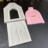 Molde de silicona para modelado de puerta de madera amor marco de puerta herramienta manual para decoración de pasteles de azúcar molde de chocolate molde de yeso