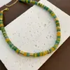 Colar de Contas Barroco Natural Personalizado para Mulheres Ins Golden Sun Ametista Nicho Dopamina Moda Clavícula Cadeia