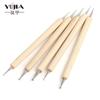 Herramientas especiales transfronterizas al por mayor 5 varillas de madera punto de taladro para uñas doble cabeza taladro de pegatinas pluma de gancho precio especial