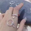 Artículos genuinos Anillo Cola de Dragón Chapado en Cobre y Plata Moda Nicho para Pareja Femenina Diseño Abierto de Alta Gama Explosiones del Año del Dragón