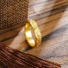 Anel feminino de ouro areia vietnamita estilo chinês flor de pêssego boca viva ajustável anel de artesanato antigo fornecimento direto de fabricantes de joias de Yiwu