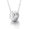YUIMACE Moda Coreana Pingente de Colar com Escultura de Diamante Anel Pequeno Padrão de Diamante Pingente de Aço Titânio